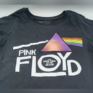 Girls Black Pink Floyd Graphic Tee Size 10/12